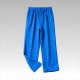 Female Fashion Wide Leg Casual Pants - Royal Blue Soft Knit Rolled Hem Trousers
