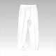 Female Casual Soft Knit Pants - White Elastic Waist Loose Trousers
